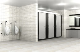 Top hung toilet partition